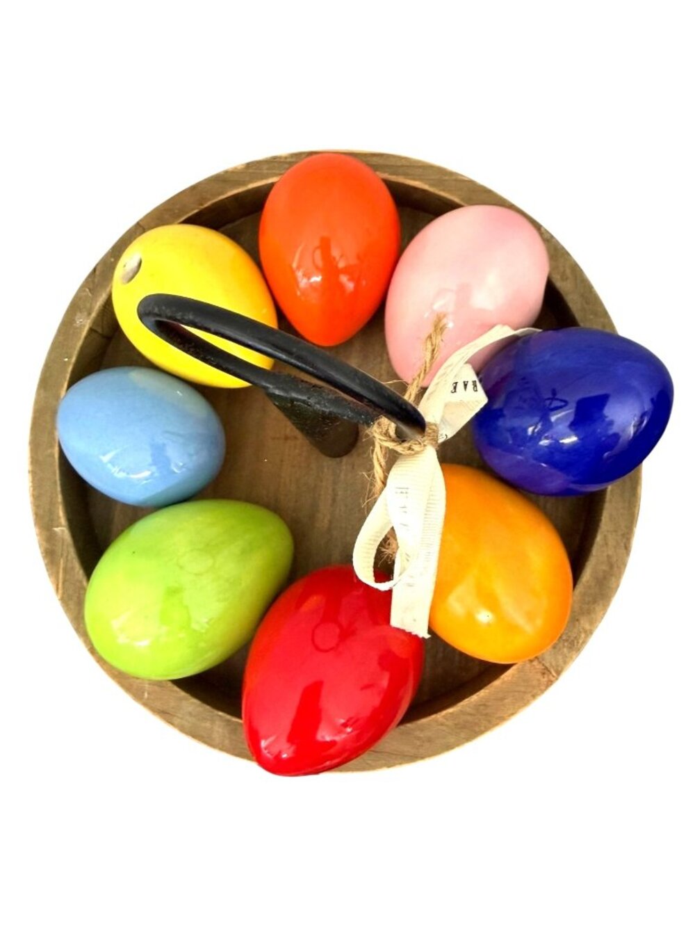 8 Hand painted Ceramic Easter Eggs